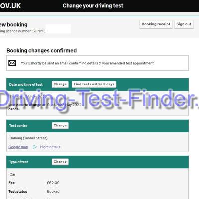 Barking Tanner Street Driving Test Cancellations