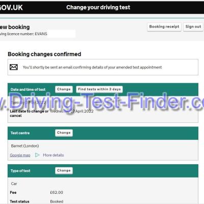 Barnet London Driving Test Cancellations 4