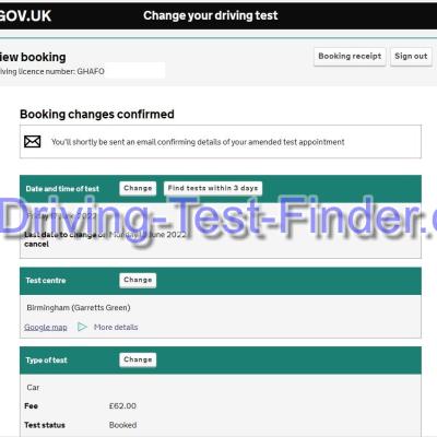 Birmingham Garretts Green Driving Test Cancellations 5