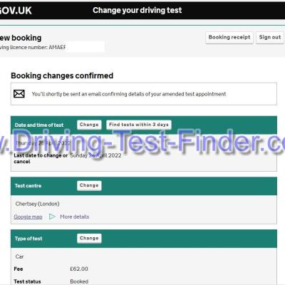 Chertsey London Driving Test Cancellations 10