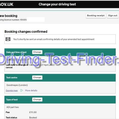 Goodmayes London Driving Test Cancellations 1