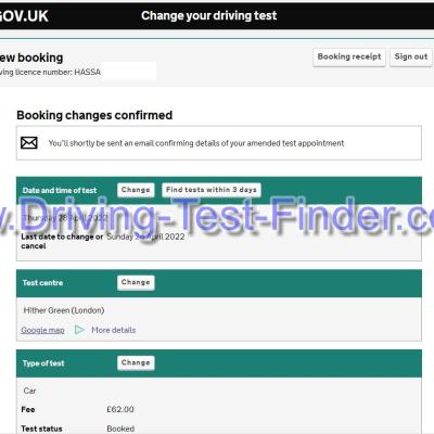 Hither Green London Driving Test Cancellations 2