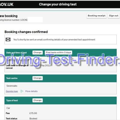 Sevenoaks Driving Test Cancellations 2