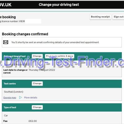Southall London Driving Test Cancellations 2