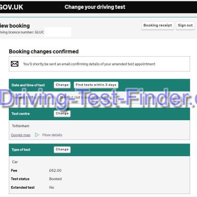 Tottenham Driving Test Cancellations 2