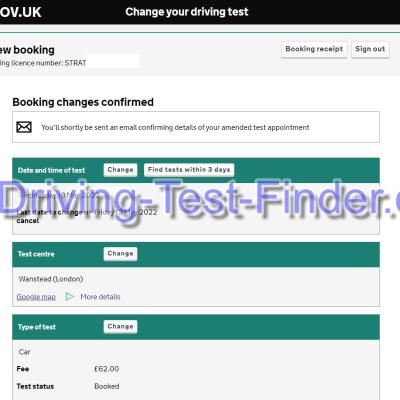 Wanstead London Driving Test Cancellations 2