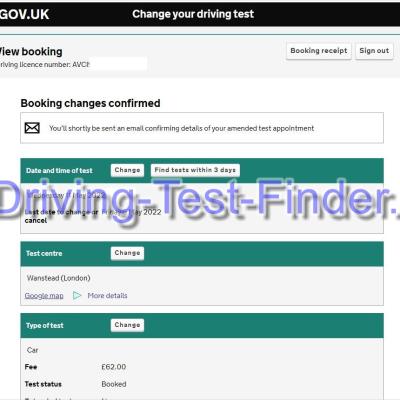 Wanstead London Driving Test Cancellations